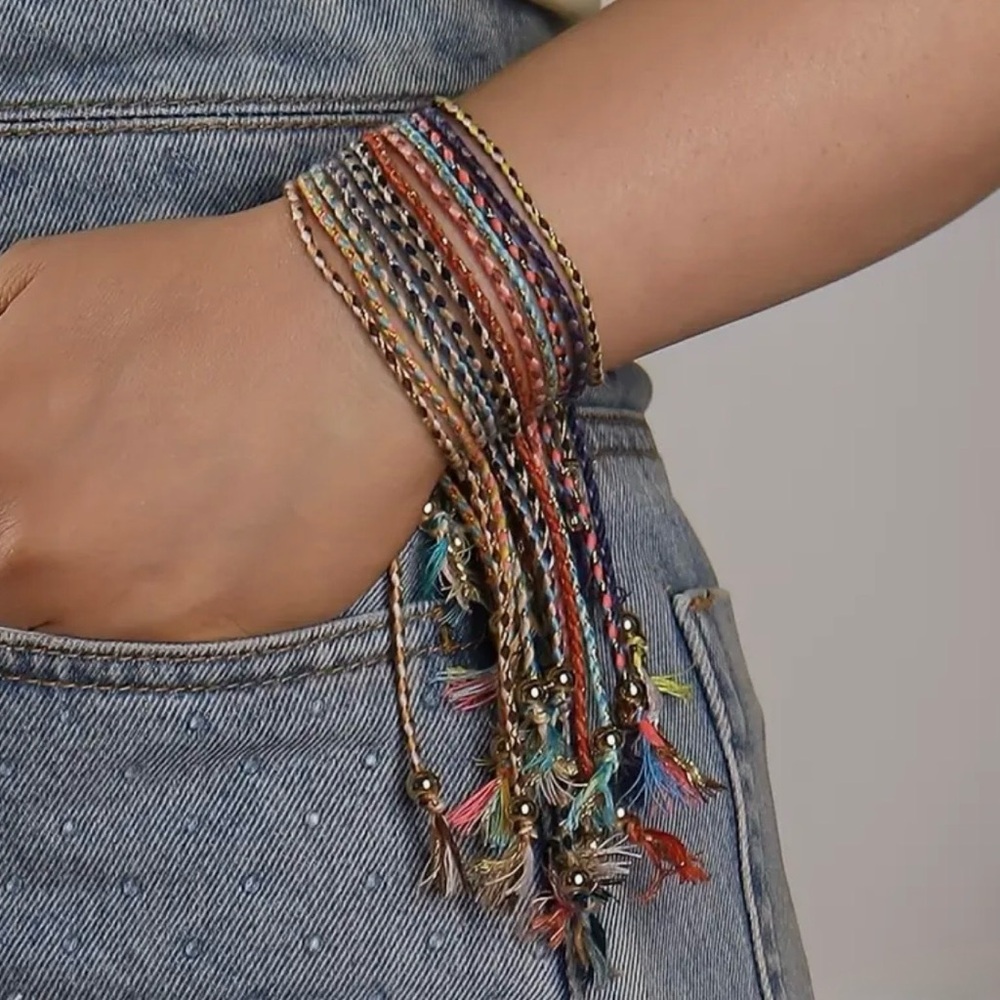 12PCS Multicolor Braided Bracelet Set
